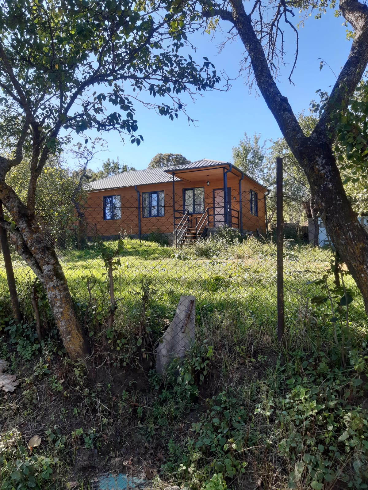 Cottage Tati — фасад дома среди зелени, Манглиси